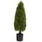 3ft. Artificial Boxwood Tower Topiary UV Resistant (Indoor/Outdoor)